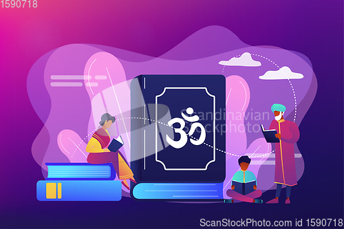 Image of Hinduism concept vector illustration.