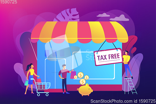 Image of Tax free service concept vector illustration