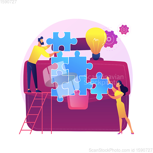 Image of Workplace collaboration vector concept metaphor