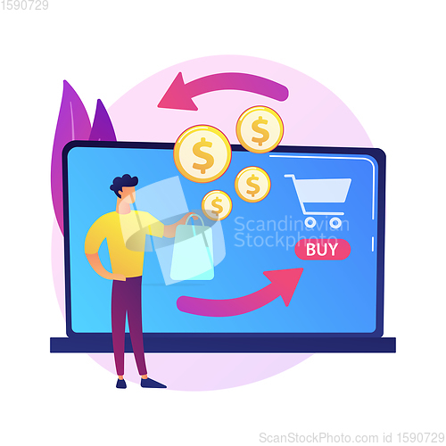 Image of Cashback vector concept metaphor