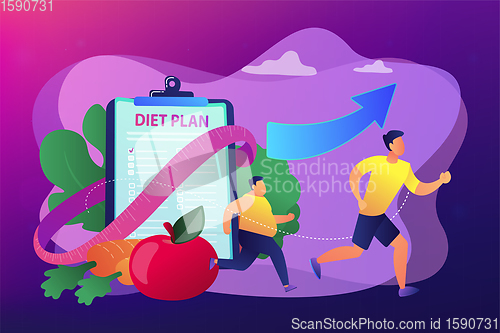 Image of Weight loss diet concept vector illustration.
