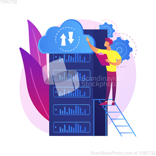 Image of Hosting processor vector concept metaphor