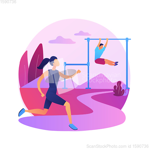 Image of Outdoor workout vector concept metaphor