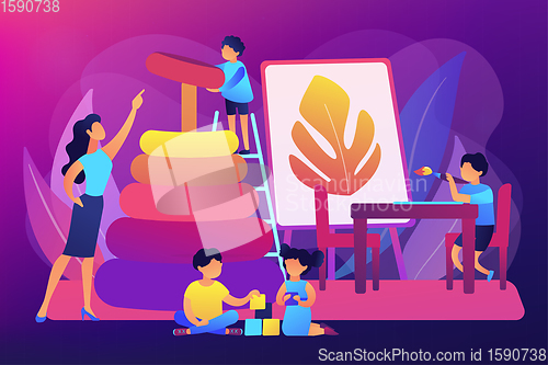 Image of Nursery school concept vector illustration