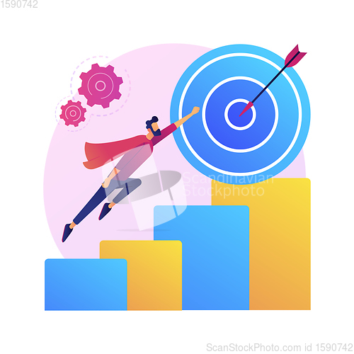 Image of Reaching goal vector concept metaphor