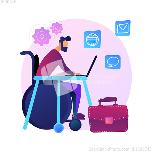 Image of Employment of people with disabilities vector concept metaphor