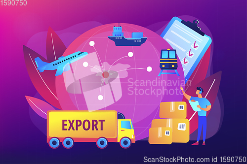 Image of Export control concept vector illustration