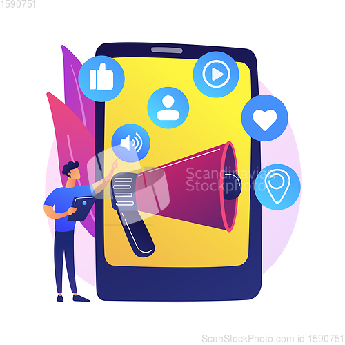 Image of SMM marketing management vector concept metaphor