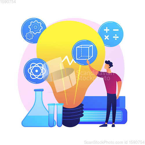 Image of STEM education vector concept metaphor