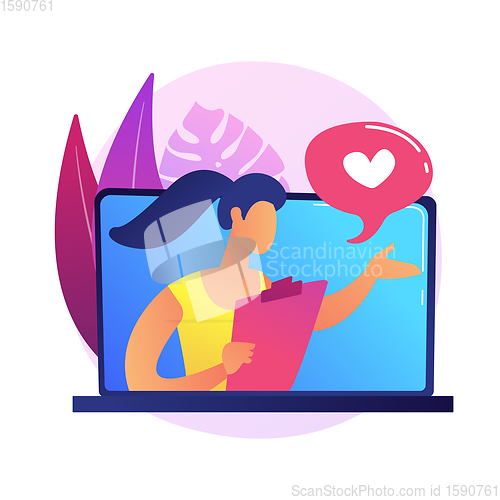 Image of Online dating website vector concept metaphor