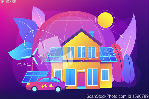 Image of Eco house concept vector illustration.