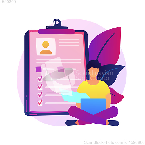 Image of Online recruitment vector concept metaphor