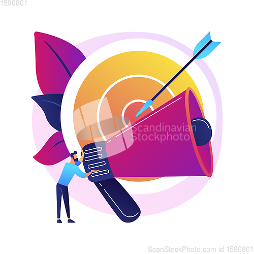 Image of Targeted advertisement campaign vector concept metaphor.