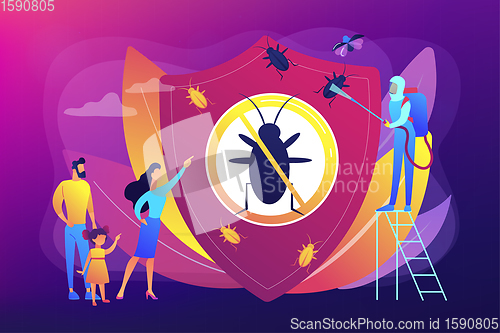 Image of Home pest insects control concept vector illustration