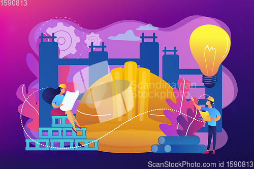 Image of Innovative construction materials concept vector illustration.