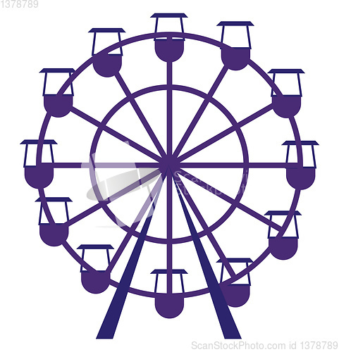 Image of Purple carousel vector illustration on white background.