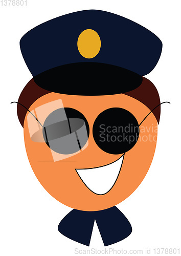 Image of A policeman vector or color illustration