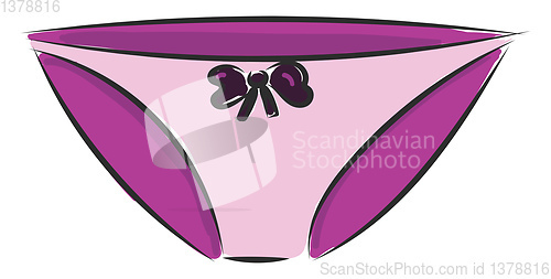 Image of A purple baby panties vector or color illustration