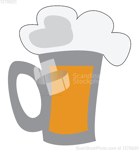 Image of Clipart of a beer mug depicting happy summer time vector color d