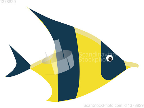 Image of Clipart of a small under water colorful fish generally seen in a