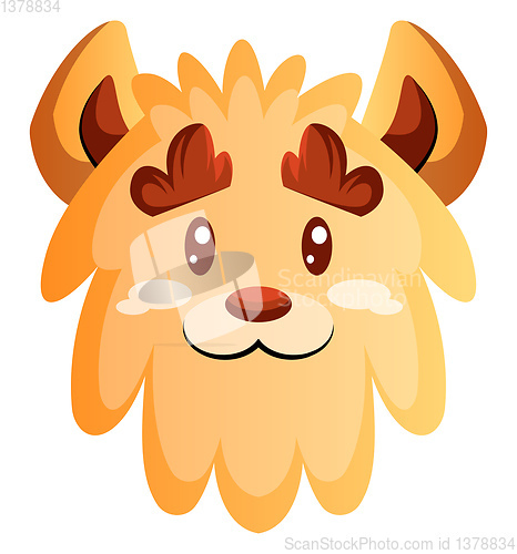Image of Cute curly dog vector illustartion on white background