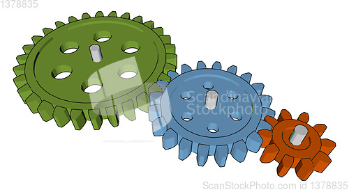 Image of The Sprocket Mechanical part of a machine vector or color illust