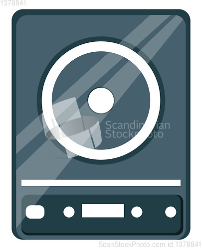 Image of Induction stove vector color illustration.