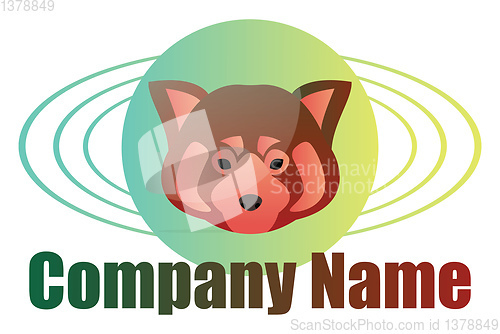 Image of Red panda minimalistic vector logo design on a whitge background