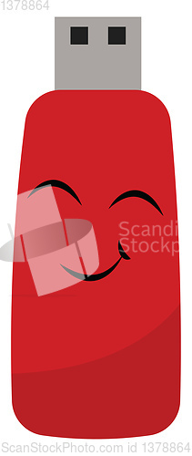 Image of Flash drive, vector or color illustration.