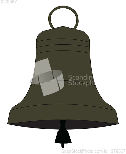 Image of A grey-colored church bell vector or color illustration