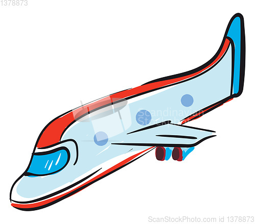 Image of Red plane illustration vector on white background 