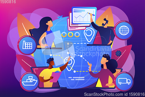 Image of Supply chain management concept vector illustration