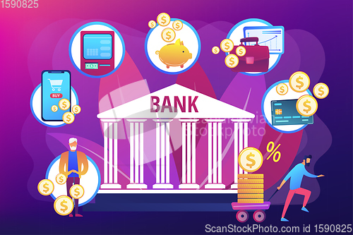 Image of Banking operations concept vector illustration