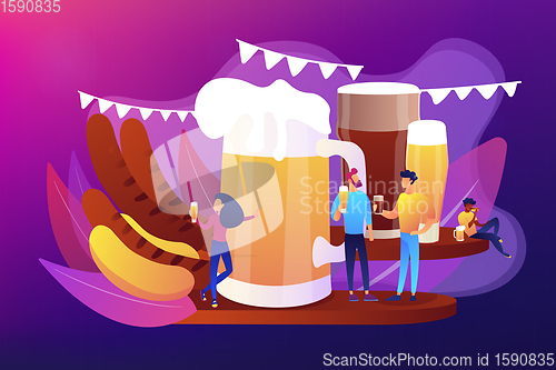 Image of Beer fest concept vector illustration.