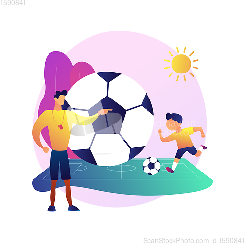 Image of Soccer camp vector concept metaphor