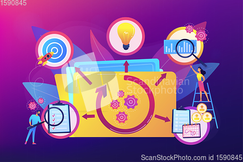 Image of Project life cycle vector illustration