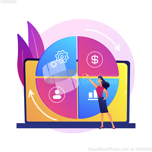 Image of Balanced scorecard vector concept metaphor