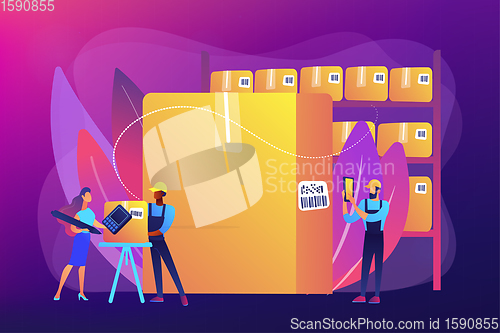 Image of Barcode scanning concept vector illustration