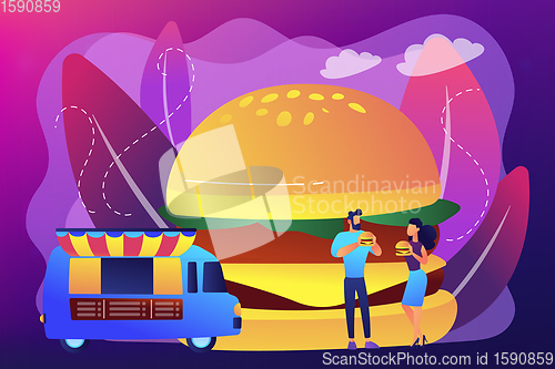 Image of Street food concept vector illustration.