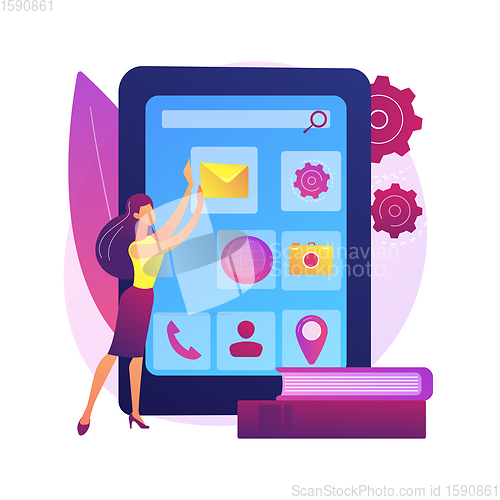 Image of Mobile app development courses vector concept metaphor