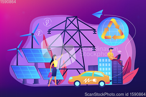 Image of Renewable energy concept vector illustration.