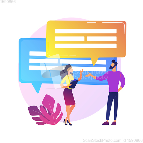 Image of Business discussion vector concept metaphor