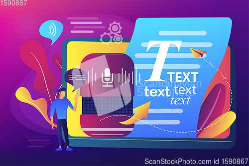 Image of Speech to text concept vector illustration