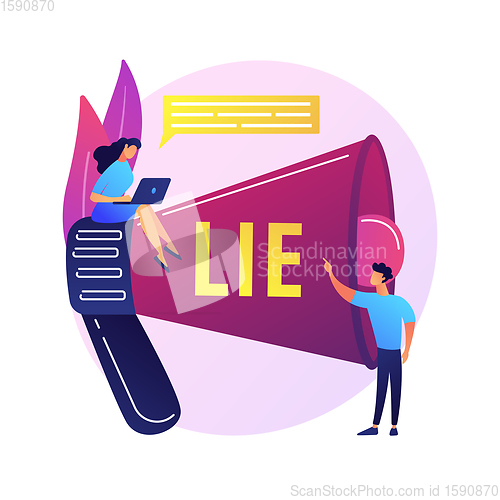 Image of Telling lies vector concept metaphor