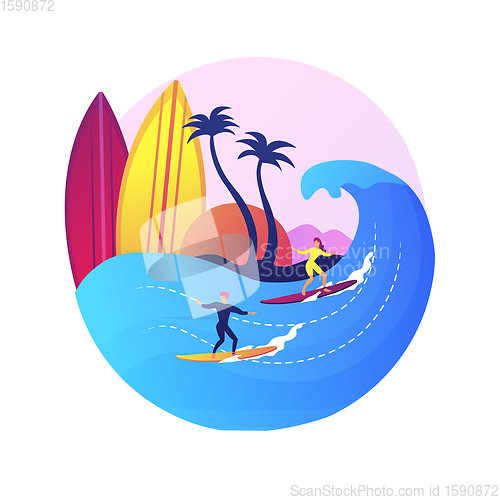 Image of Surfing school vector concept metaphor