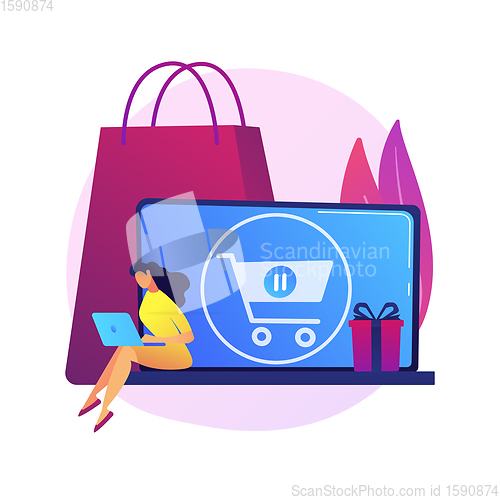 Image of Purchases suspension vector concept metaphor.