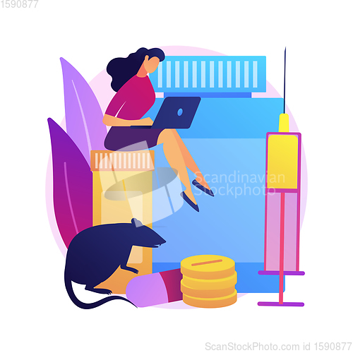 Image of Animal lab tests vector concept metaphor