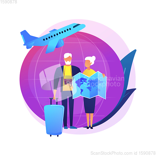 Image of Retirement travel vector concept metaphor