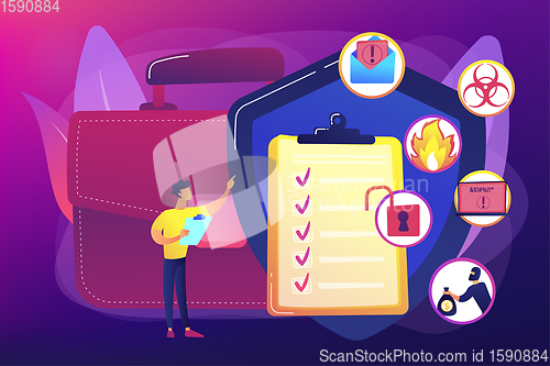 Image of Business continuity and disaster recovery concept vector illustr