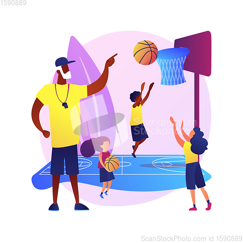 Image of Basketball camp vector concept metaphor